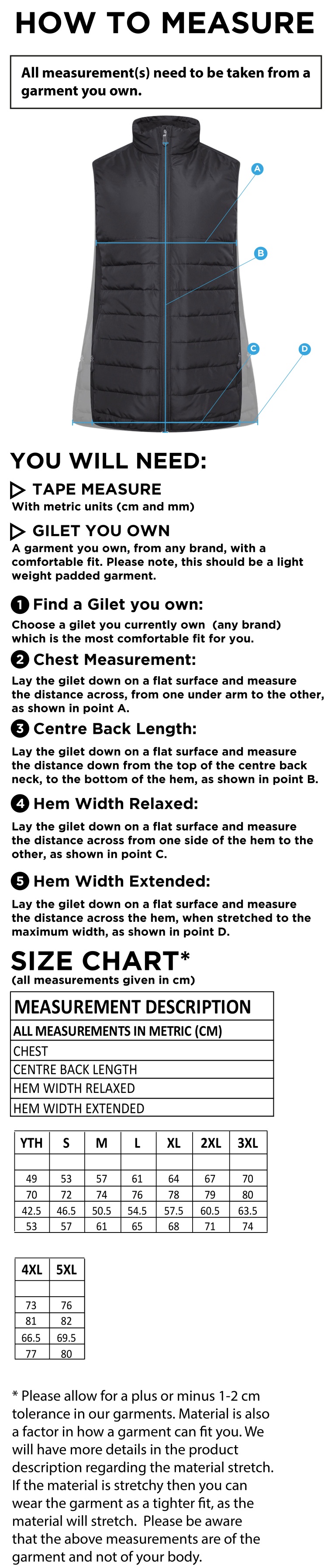 University of Warwick - Active Hybrid Jacket SU - Size Guide